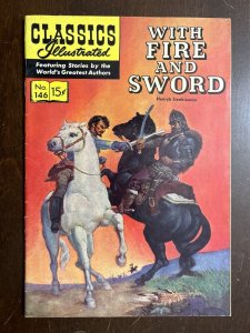 Classics Illustrated #146 With Fire & Sword / Henryk Sienkiewicz HRN 143 VG- 3.5