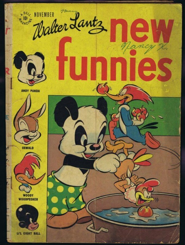 W Lantz New Funnies #117 ORIGINAL Vintage 1946 Dell Golden Age Woody Woodpecker