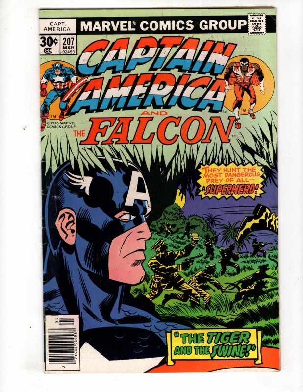 Captain America #207 (1977) The Swine Appearance Jack Krby Falcon