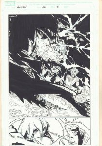 New X-Men #46 p.13 - Action vs. Predator X Splash - 2008 art by Humberto Ramos