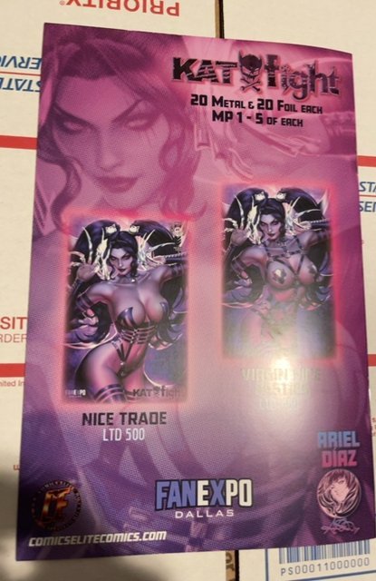 KATFIGHT: #1 ARIEL DIAZ ART VARIANT “Nice” Trade - Signed