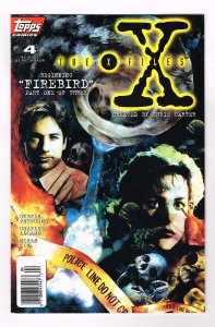X-Files  #4 FIREBRD (1995) Topps - This one has an UPC sticker on top of the UPC