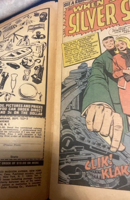 Fantastic Four #55 (1966)silver surfer vs the thing