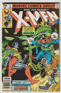 X-Men Annual #4 (1980, Marvel) VG (4.0), Copy B, 52 pgs, Dr. Strange guest stars