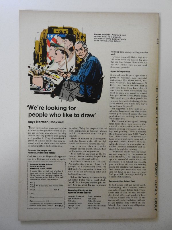 The Incredible Hulk Annual #3 (1971) VG+ Condition