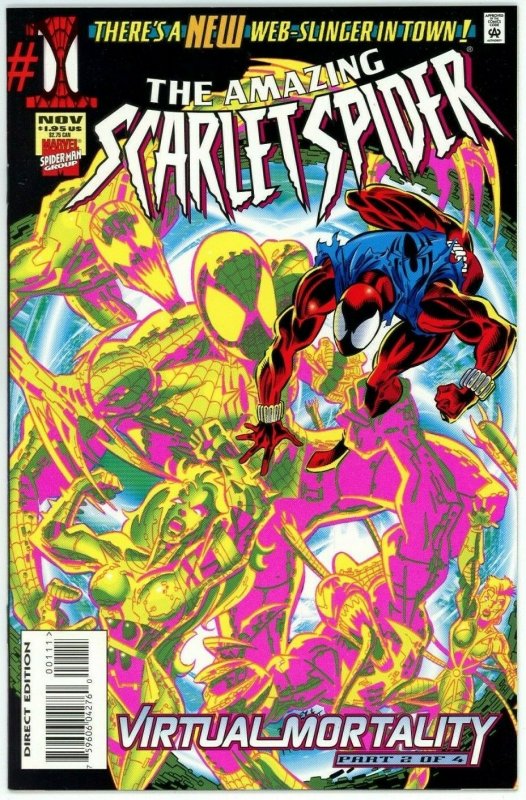 Amazing Scarlet Spider #1 (1995) - 9.2 NM- *Violated by the Virtual*