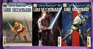 Star Wars Age of Rebellion LUKE SKYWALKER #1 Variant Cover 3 Pack (Marvel 2019)