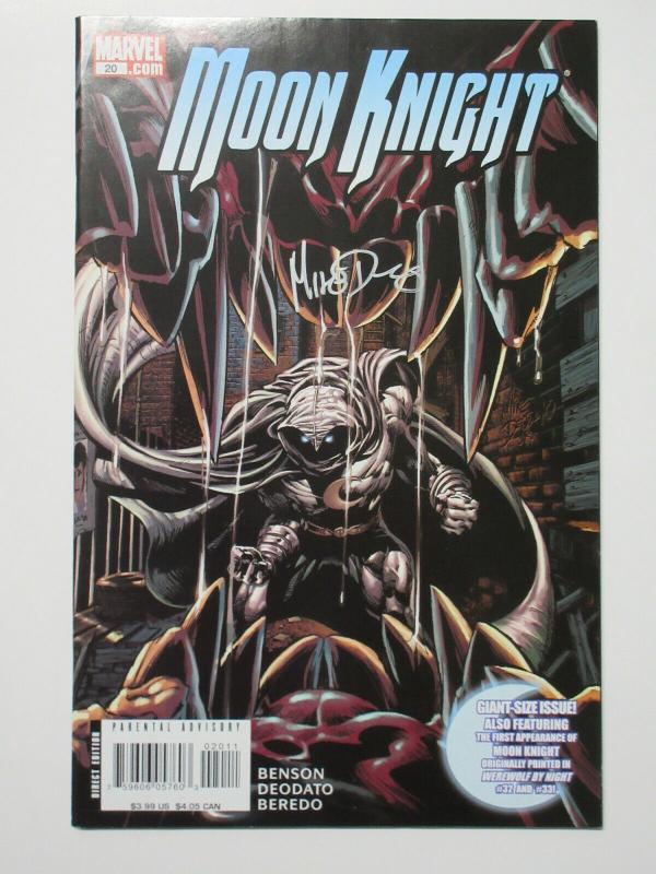 Moon Knight (Marvel v5 2008) #20 Signed by Mike Deodato Giant Sized Issue!