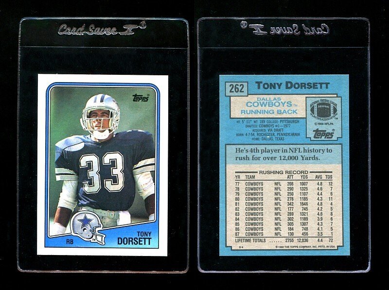 1988 Topps Tony Dorsett #262 Last Cowboy Card MINT