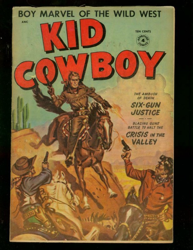 KID COWBOY #4 1954 ST JOHN --WESTERN--PAINTED COVER FN