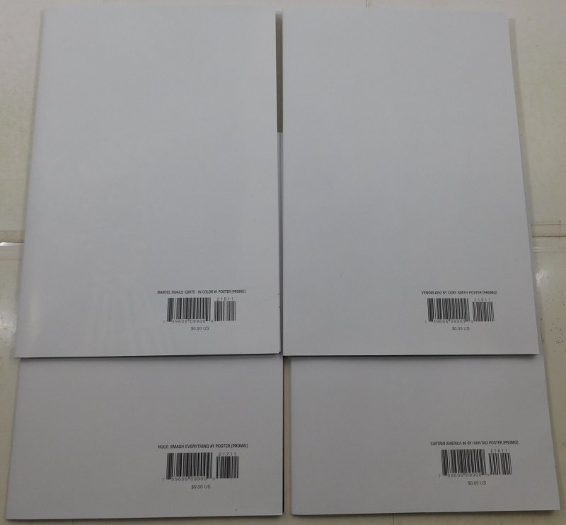 Folded Promo Posters Lot 4 #Rivials, Venom, Hulk Smash, Captain America 2026