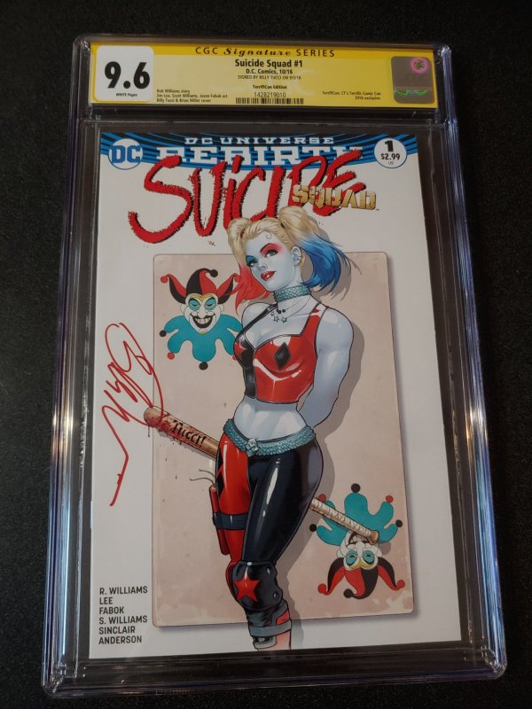 SUICIDE SQUAD #1 CGC 9.6 SIGNATURE SERIES SIGNED BY BILLY TUCCI TERRIFICON