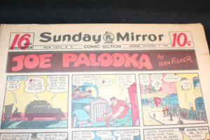 1949 Sunday Mirror Weekly Comic Section December 4th (Fine+) Superman vs Merlin