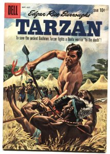 TARZAN #120-1960-DELL-PAINTED COVER- BURROUGHS-MARSH- MANNING-FN+