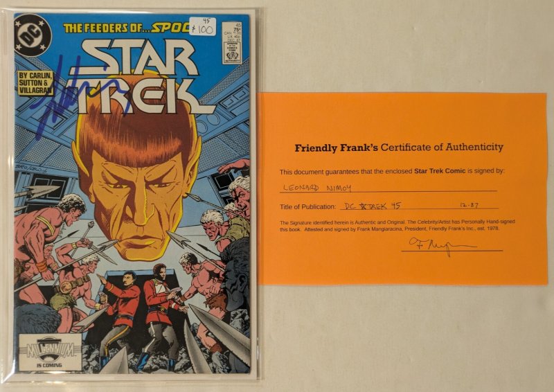 Star Trek (DC) v1 #45 - Signed by Leonard Nimoy!
