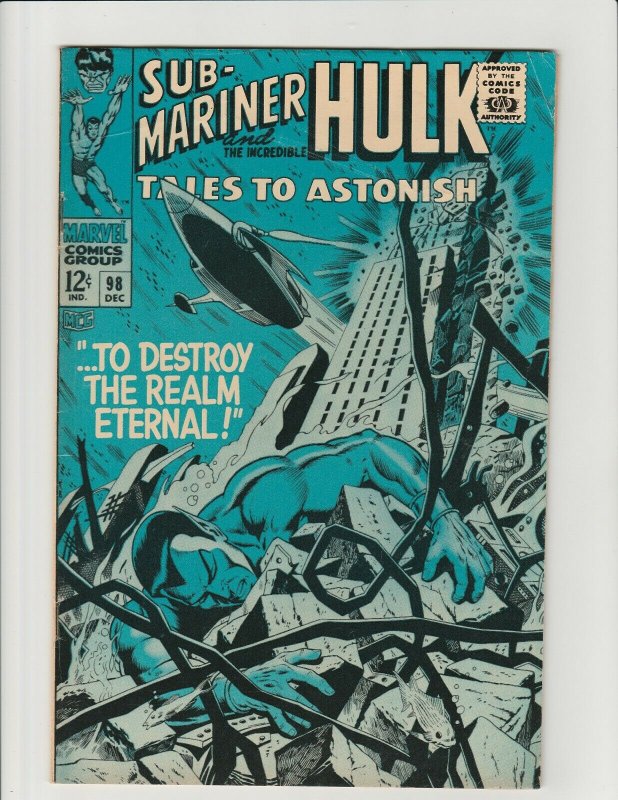 Tales to Astonish #98 (Marvel 1967) 1st Lord Seth Namor Hulk FN-