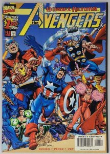 Avengers #1 Vol 3 Marvel 1998 7.0 F/VF Double Sized Issue Wraparound Cover