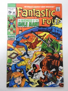 Fantastic Four #89 (1969) VG Condition centerfold detached bottom staple