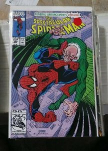 SPECTACULAR  SPIDER-MAN # 188 1992 MARVEL  VULTURE AUNT MAY+FUNERAL ARRANGEMENT 