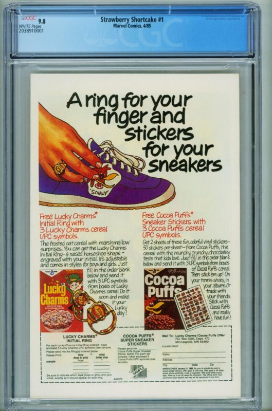 Strawberry Shortcake #1 CGC 9.8 // Marvel // First issue // 2038910001