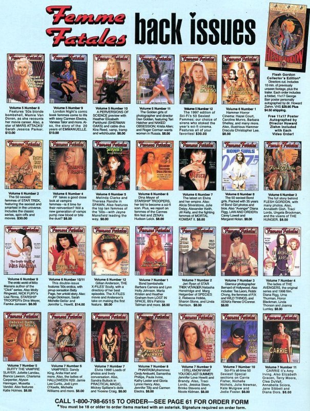 Femme Fatales Vol 8 #11 (2000) Magazine FN 6.0