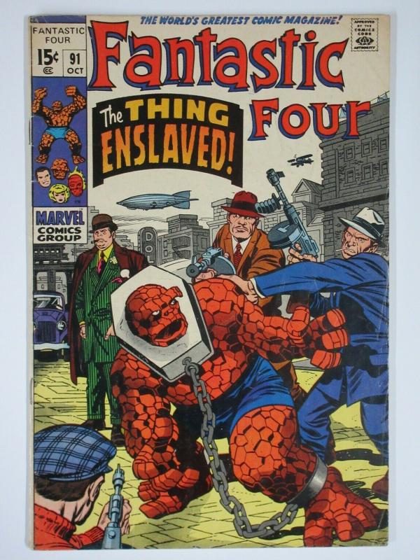 FANTASTIC FOUR 91 VG-F Oct. 1969 COMICS BOOK