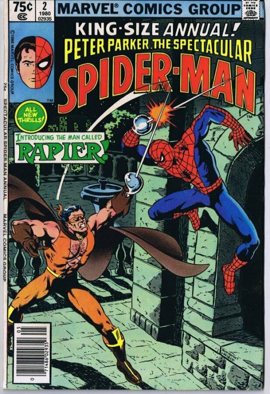 Spectacular Spider-Man Annual #2 ORIGINAL Vintage 1980 Marvel Comics 1st Rapier