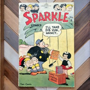 SPARKLE COMICS #8 GD/VG (1950) NANCY & SLUGGO | Pre-Code | Ernie Bushmiller