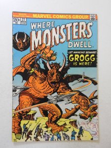 Where Monsters Dwell #27 (1974) VG Condition centerfold detached bottom staple