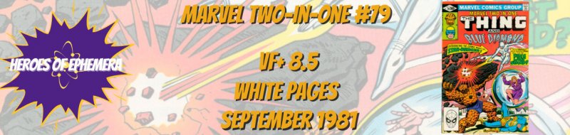 Marvel Two-In-One 79 VF+ 8.5 Blue Diamond Marvel 1981