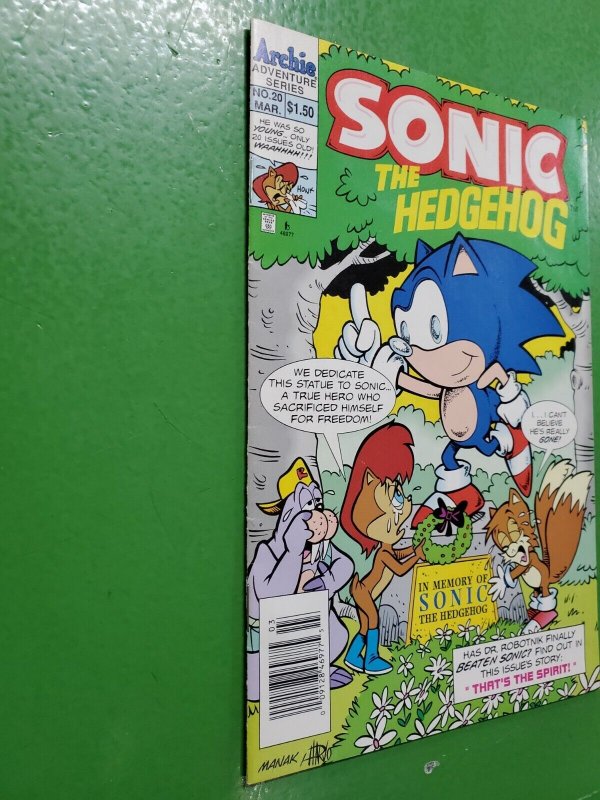 SONIC The HEDGEHOG #20 PRINCESS SALLY March 1995 ARCHIE Comics FN 