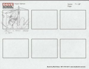 2004 LEGO BATMAN Storyboard Art by Mark Simon VF 8.0 Harley Quinn Scene 13-18