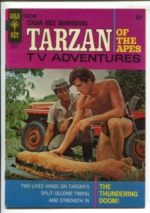 Tarzan #165 1967-Gold Key-Ron Ely TV adventures photo cover-Russ Mannng art. ...