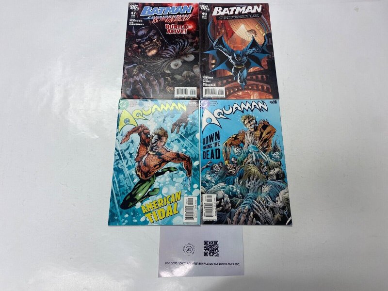 4 DC comic books Batman Confidential #47 49 Aquaman #15 16 96 KM13