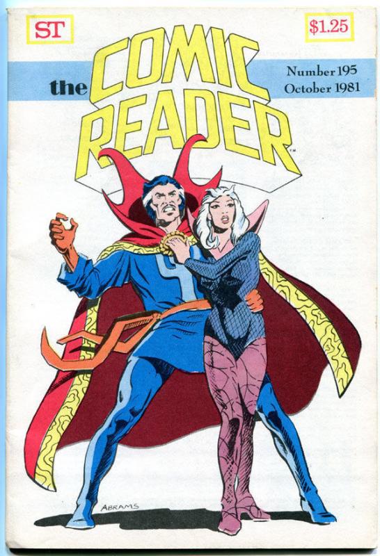 COMIC READER #195, VF, Doctor Strange, Fanzine, 1981, more in store