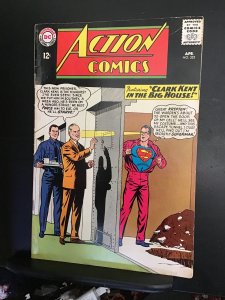 Action Comics #323  (1965) mid-grade Clark Kent in jail! Super-Horse! FN Wow!