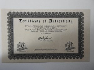 Miss Fury #1 J Scott Campbell Dynamic Forces Exclusive W/ COA! (2013)