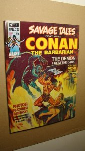 SAVAGE TALES 3 *NM- 9.2* 1974 R.E. HOWARD RED NAILS CONAN BARBARIAN