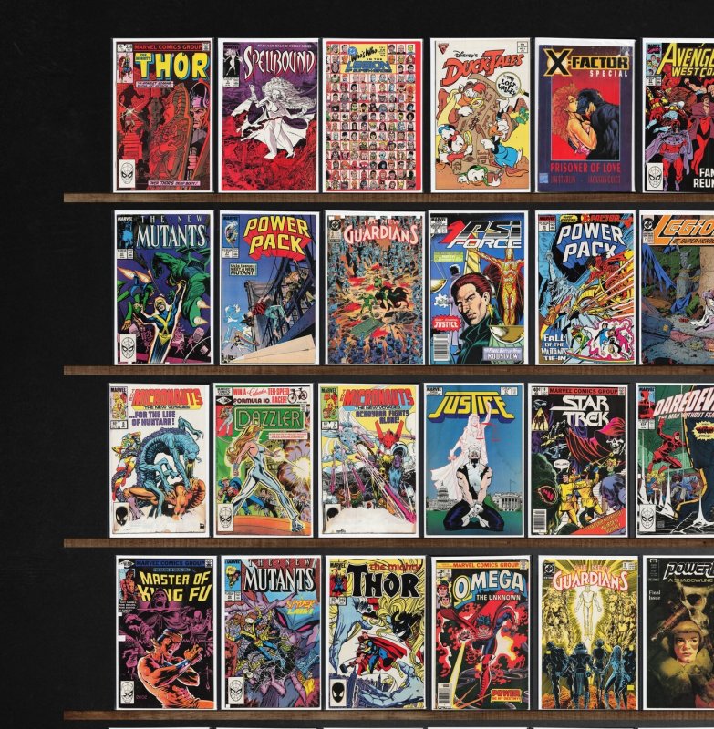 Huge Lot 140+ Comics with The New Mutants, Daredevil, Power Pack, Rom & More!