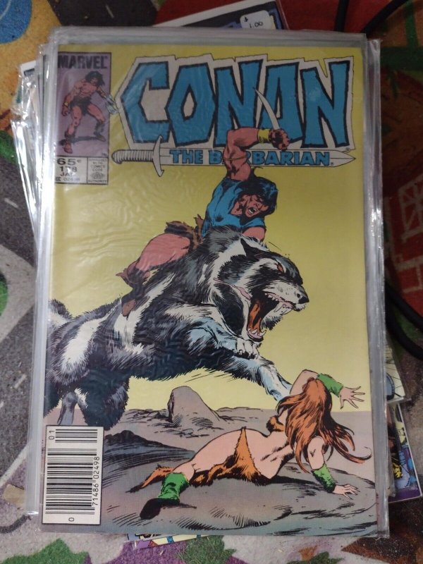 CONAN  THE BARBARIAN # 178  MARVEL 1984  BARCODE VARIANT