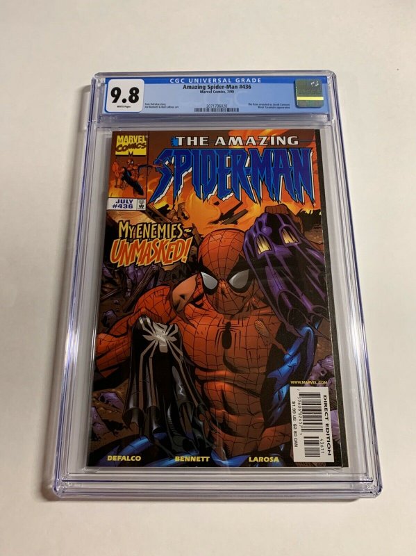 Amazing Spider-man 436 Cgc 9.8 White Pages Marvel