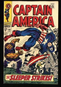 Captain America #102 VF+ 8.5 Red Skull and Sleeper!