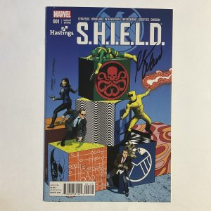 Shield 1 2015 Signed by Mark Waid Hastings Variant Marvel NM near mint