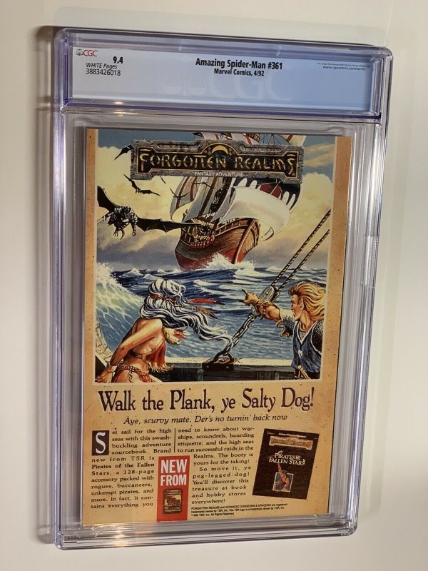 amazing Spider-Man 361 CGC 9.4 WP Marvel 1992 first carnage 018