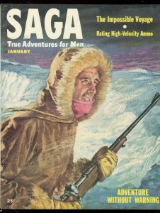 MAG: SAGA MAGAZINE JAN 1953-WESTERN--ADVENTURE--PULP FICTION VF