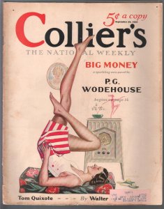 MAG: Collier's 9/20/1930-Frank Mutz pin-up girl cover-P.G. Wodehouse-pulp thr...