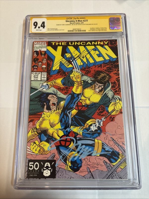 Uncanny X-Men (1991) #277 (CGC 9.4 SS) Signed Jim Lee Scott Williams Claremont