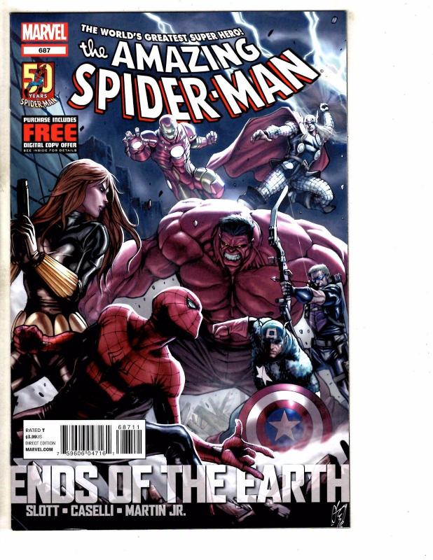 5 Amazing Spider-Man Marvel Comic Books # 686 687 688 689 690 1st Prints J269