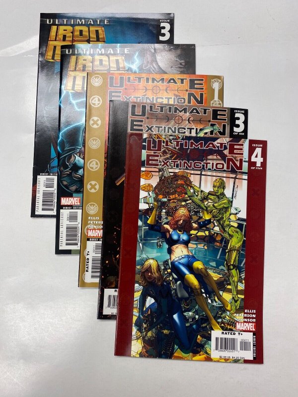 5 MARVEL comic books Ultimate Iron Man #3 4 Ultimate Extinction #1 3 4 86 K17