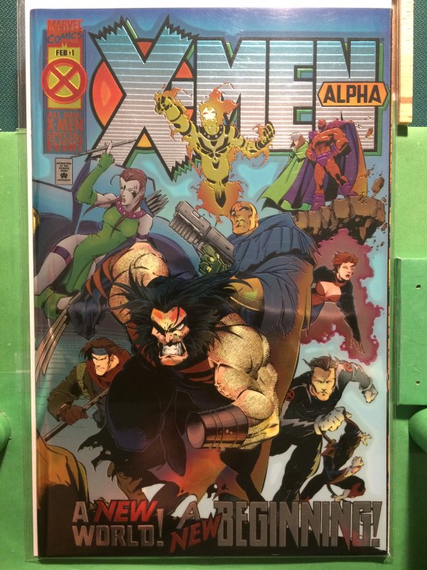 X-Men Alpha #1 Age of Apocalypse AoA metallic/reflective cover